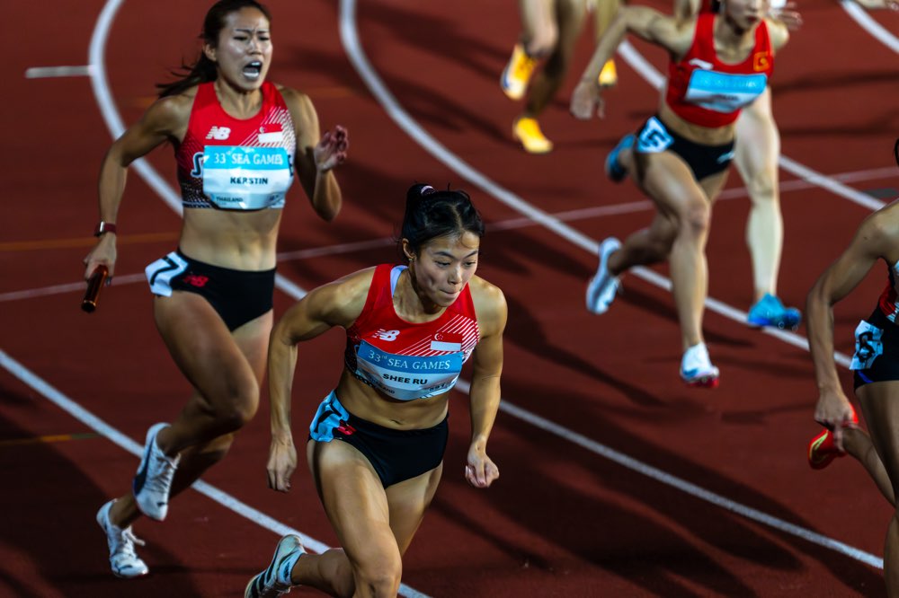 Athletics: Singapore Women’s 4×100m Relay Sets New National Record at SEA Games 2025 While Men’s Team Finishes Fourth