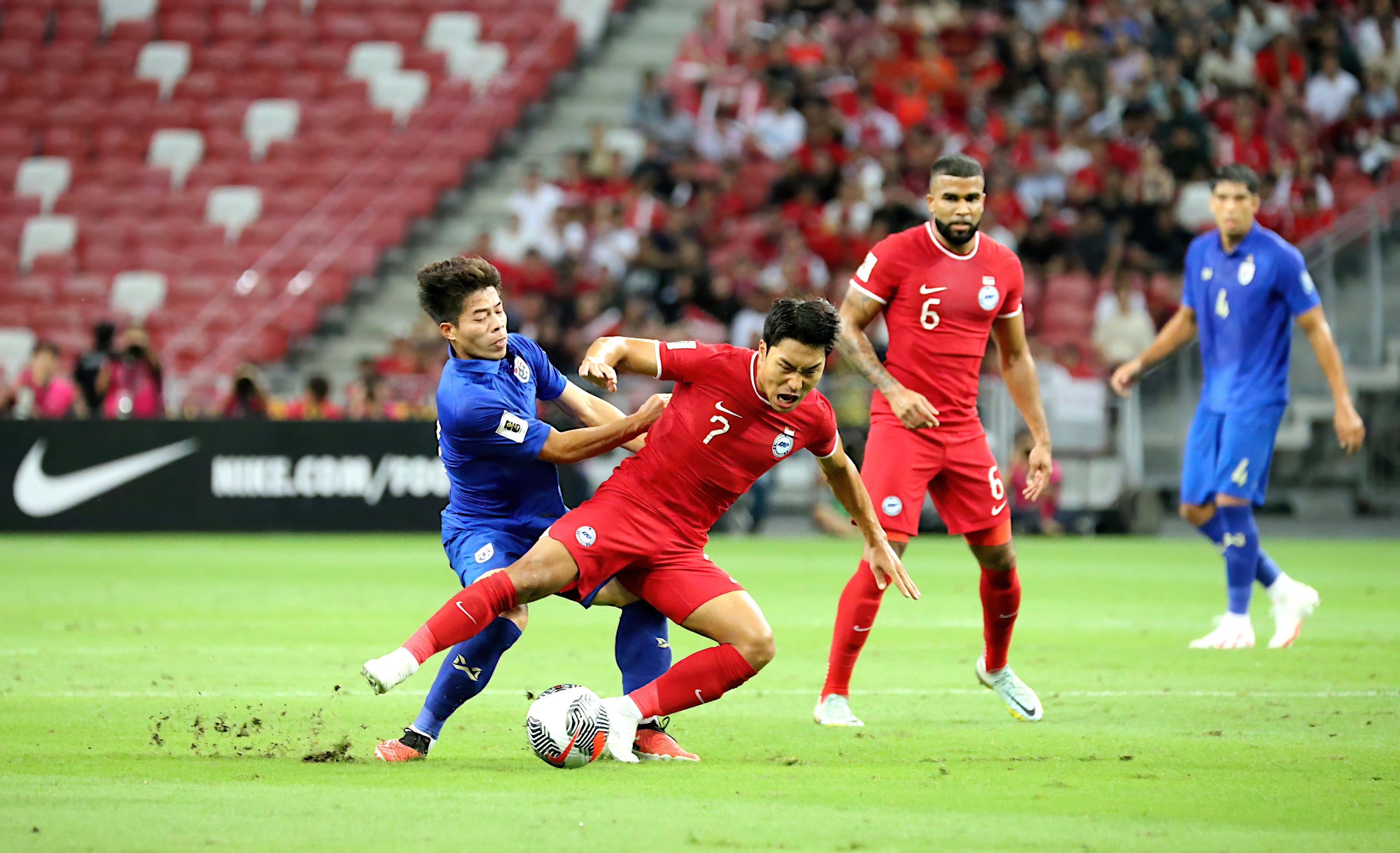 AFC World Cup 2026 Qualifiers: Thailand Downs Singapore 3-1 at National Stadium