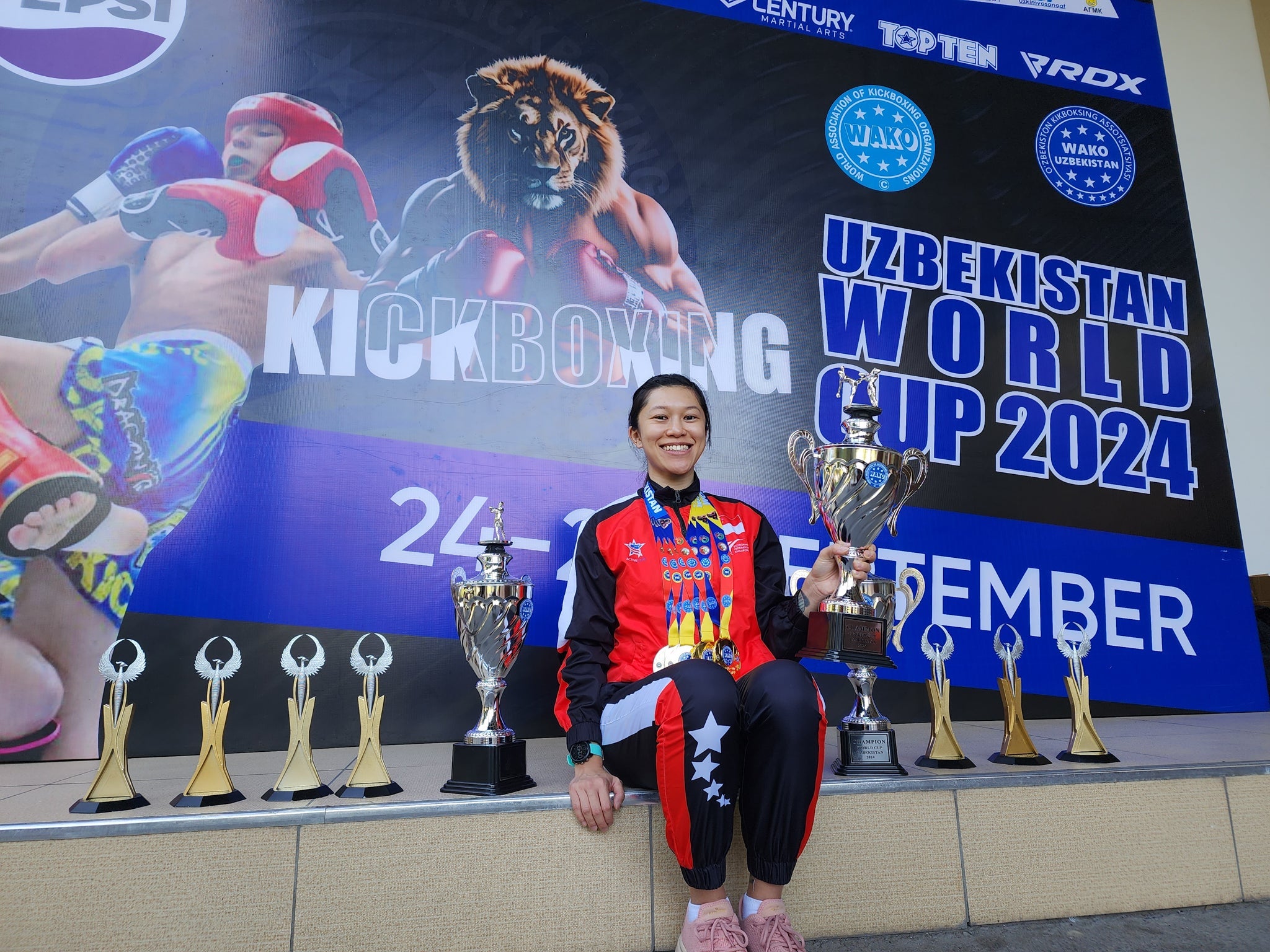 Valencia Yip Overcomes Rare Injury to Clinch Three Golds at the Kickboxing World Cup