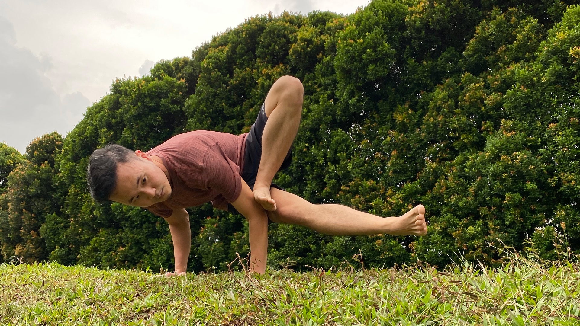 Putting his best foot forward as a yoga teacher: Ang Shao Jie