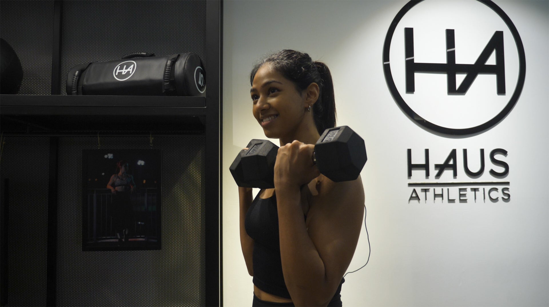 Squat and Press, Bicep Curls and Wide Push-up Workout Tips with HAUS Athletics' Sakinah 