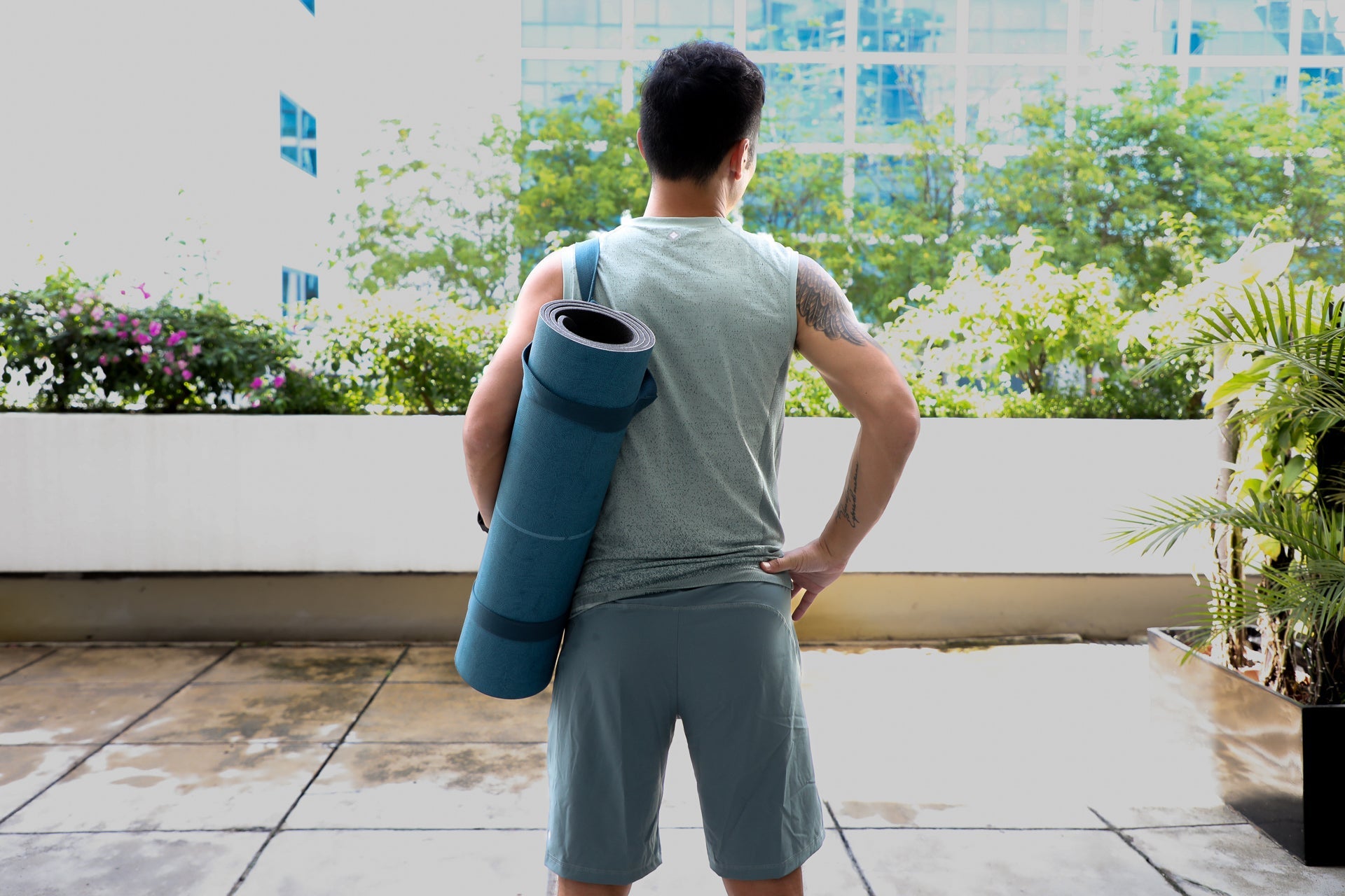 An exercise mat for Yoga and home workouts by Decathlon