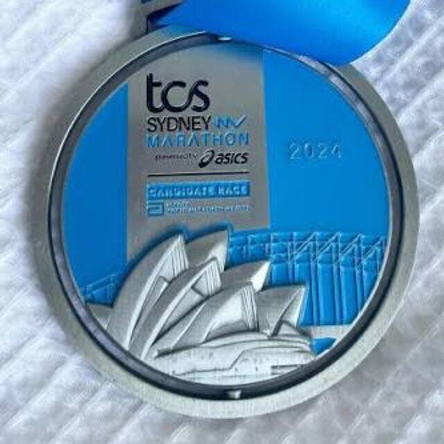 TCS Sydney Marathon 2024 finisher medal
